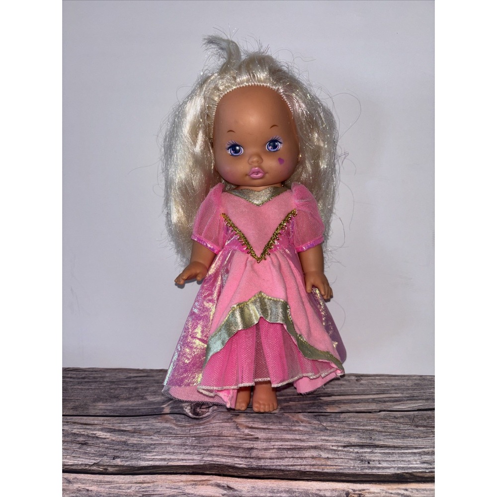 Mattel Lil Miss Magic Jewels Doll 80s Pink Dress Blonde Dress Up VTG 1988